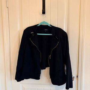 Torrid Black Women's Blazer with Gold Zipper